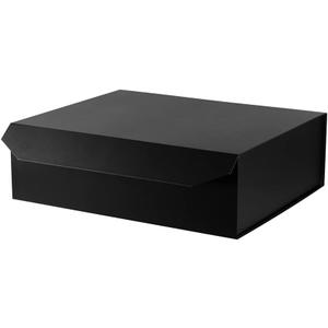 Black Extra Large Gift Box with Lid 1 Pcs 19x16x6 Inches, Gift Box large Black Gift Boxes for Presents Clothes Robe Wedding Dress Sweater,Reusable Foldable Bridesmaid Proposal BoxMatte, 1 count