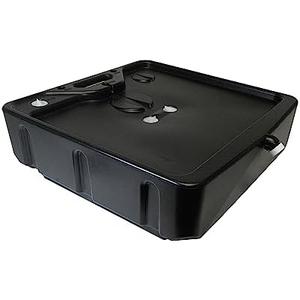 Funnel King 32970 23 Quart Closed Drain Pan, 22" x 20" x 4", Made in USA Black