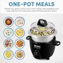 Aroma Housewares Select Stainless Rice Cooker & Warmer with Uncoated Inner Pot, 3-Cup(uncooked)/6-Cup(cooked)/ 1.2Qt, ARC-753SGB, Black