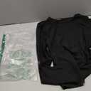 Trendy Queen Womens Long Sleeve T Shirts Fall Fashion 2026 Basic Crop Tops Going Out Workout Outfits Y2k Clothes Black M