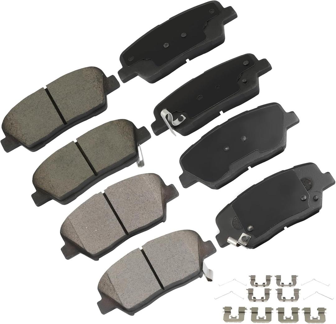 cciyu D1815 & D1816 Front & Rear Ceramic Disc Brake Pads Kit For Kia Sorento 2016-2020