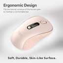 XBG B15pro Wireless Bluetooth Mouse, Bluetooth 5.0/4.0 & 2.4G Tri-Mode, Type-C Rechargeable with LED Screen Display, Ergonomic Silent Click for Laptop/PC/Tablet, Multi-Device & Office Use-Pink