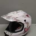 TCMT Youth Dirt Bike Helmet DOT Certified - Kids Full Face Motocross ATV Helmet with Goggles, Gloves and Helmet Bag for Off-Road, BMX, MX, Street Riding (Pattern: Pink Butterfly)