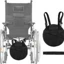 2000ml Catheter Bag Covers, Foley Catheter Bag Cover for Wheelchair, Foley Catheter Bag Holder with Storage Pockets Bard Urinary Drainage Bag with Adjustable Strap, Nephrostomy Bag Holder (Black)