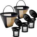 Reusable Coffee Pods for Ninja CPF301 Coffee Maker, 3 Pack Reusable K Cups Pods and 2 Pack Reusable Filters not for Ninja CFP101 & Ninja PB051