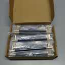 50 Pack 7 1/2 Inch 192 mm Bar Cabinet Pulls Gold and Black Knurled Handles for Brushed Gold Drawer Pulls Cupboard Aluminum Handles