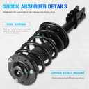 172200 172199 Front Struts Shocks w/Coil Springs for Chevrolet Malibu 2004-2012 / Pontiac G6 2005-2010 / Saturn Aura (ONLY XE, XR) 2007-2009, Suspensions Absorbers Assemblies 2006 2008 2011