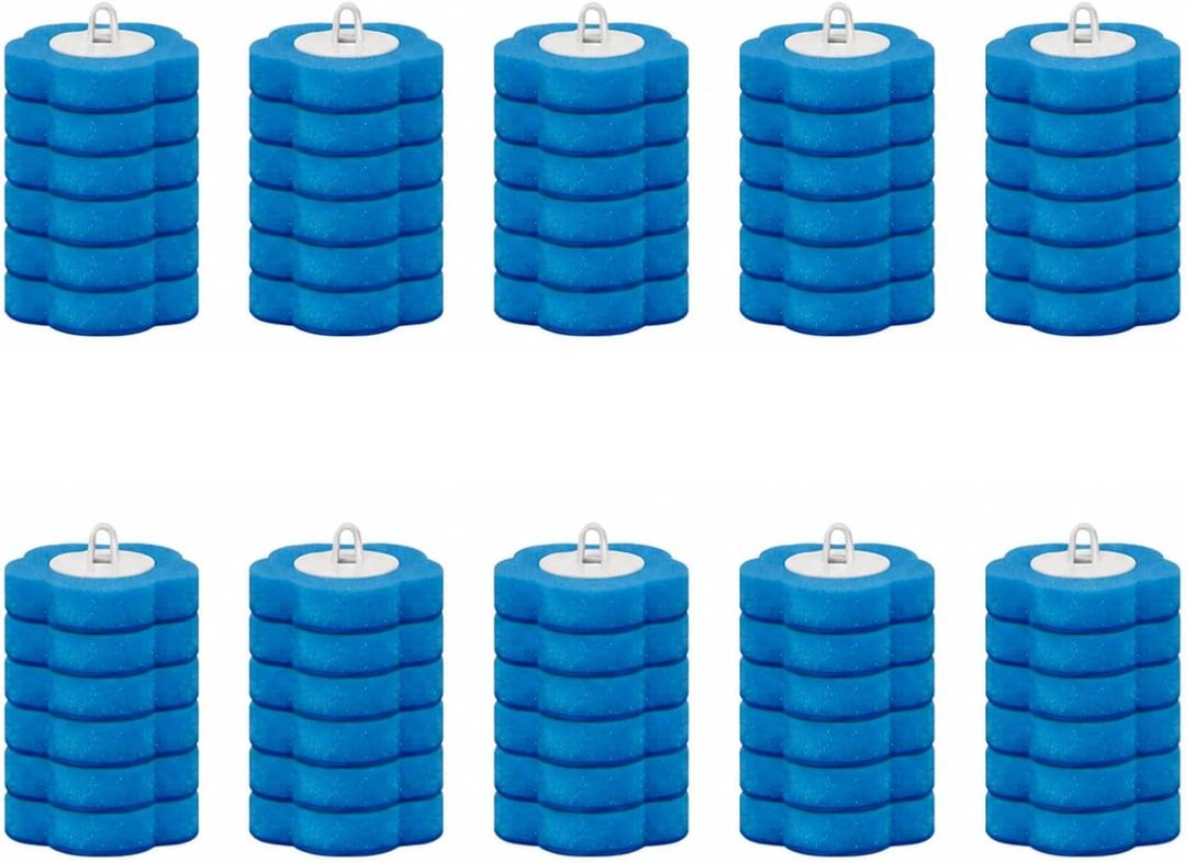 Disposable Toilet Bowl Wand Refills, Toilet Cleaning Refills, Disinfecting Scrubbing Pads,60 Count Disposable Toilet Brush Refills, Toilet Cleaning Sponges Heads for Bathtub, Floor, Drain