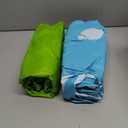 Jasonwell Inflatable Pool Float Lounge - 2 Pack Floaties Rafts for Adults Floating Lounger Sun Tanning Floats Cool Water Floaty Swimming Lake Beach Party Toys (BlueBeige)