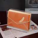 Napkin Holder for Table, Clear Napkin Holder Can Display Photos, Lucite Cocktail Napkin Dispenser for Party,Kitchen, Office, Restaurant, Business, Acrylic Mail Holder Countertop