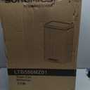 SONGMICS Trash Can, 13 Gallon (50 L) Garbage Can for Kitchen, with Lid, Pedal, and Removable Inner Bucket, Soft Close, Stainless Steel, 15 Trash Bags (Code K) Included, Brown ULTB586MZ01