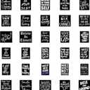61PCS Black Inspirational Positive Quote Vinyl Sticker for Vision Board Supplies Waterproof, Motivational Decals for Water Bottle, Car, Skateboard, Laptop, Luggage