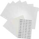 A5 Plastic Binder Dividers 6 Holes Durable Plastic Tab Dividers for 6-Ring Binders, Notebooks, Planners (Clear - 1Set & Stickers)