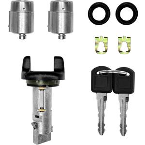 Ignition Switch Lock Cylinder & Door Lock Cylinders with Keys | Replacement For 1995-1997 Chevy GMC C/K Pickup Suburban Tahoe Yukon | Replace#: 702671, 702674