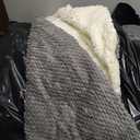 3D Jacquard Design Comforter Set, Ultra-Soft Warm King Size Sherpa Fur Plush 3-Pieces Sets Luxury Cozy Bedding with 2 Pillowcases (104"x90", Grey)