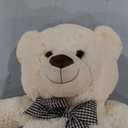 47 inch Giant Teddy Bear Stuffed Animal White Big Plush Teddy Bear Valentine's Gift for Girlfriend Soft Stuffed Bear Animals for Christmas,Birthday,Mother's Day