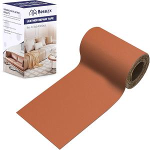 Leather Repair Patch Tape Kit, Self Adhesive Leather Repair for Furniture, Couch, Sofa, Car Seats,Office Chair,Vinyl Repair Kit.3.1inx60in (Orange)