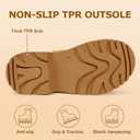 Winter Brown Boots for Women Snow Mini Boot Platform Furry in 2025 Fall Booties with Shell-Shape Trim (7)