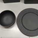 MIAMIO - Stoneware Dinnerware Set of 12, Plates & Bowls - Oasis (Black)
Modern dinnerware set with 4 dinner plates, 4 breakfast plates and 4 bowls in stoneware for 4 people, dishwasher safe