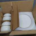 Plates and Bowls Sets, Dinnerware Sets for 4, 12 Pieces Scratch Resistant Dishware Dishes Set, Ceramic Kitchen Dinner Set, Porcelain & Microwave and Dishwasher Safe, Cream White