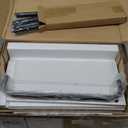 RUSTOWN Fluted Bathroom Wall Cabinet with 2 Doors, 3-Tier Modern Farmhouse Medicine Cabinet, Over The Toilet Storage Cabinet with Adjustable Shelf and Towel Bar(White, Small)