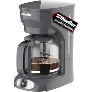 MÜELLERHOME 12-Cup Drip Coffee Maker Perfect for Home or Office, Borosilicate Carafe, Auto-Off, Reusable Filter, Anti-Drip, Keep-Warm Function, Clear Water Level Window, Gray MÜELLERHOME 12-Cup Drip Coffee Maker Perfect for Home or Office, Borosilicate Carafe, Auto-Off, Reusable Filter, Anti-Drip, Keep-Warm Function, Clear Water Level Window, Gray