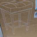 DUMOS 24 Inch Counter Height Bar Stools Set of 2, Kitchen Island, Black