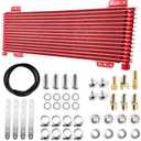 40k Transmission Oil Cooler Kit Compatible with Heavy Duty 40,000 GVW Max Low Pressure Drop Trans Cooler with Mounting Hardware,Towing Applications and Advanced Cooling Protection #LPD47391 (RED)