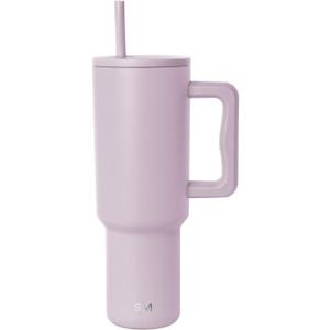 Simple Modern 40 oz Trek Tumbler with Handle and Straw Lid | Cup Holder Friendly Insulated Stainless Steel Travel Mug | Lavender Mist