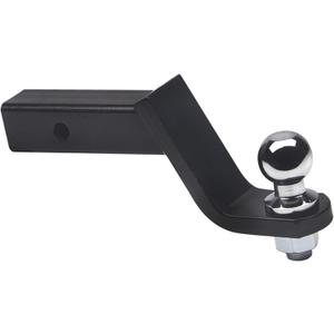 Armordillo 7161542 4" Drop Down Loaded Ball Mount Trailer Tow Hitch with 2" Receiver Tube Universal Fit - Black