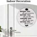3 x Graduation Wood Hanging Door Sign, Congrats Grad Sign for House Front Door Wall, White