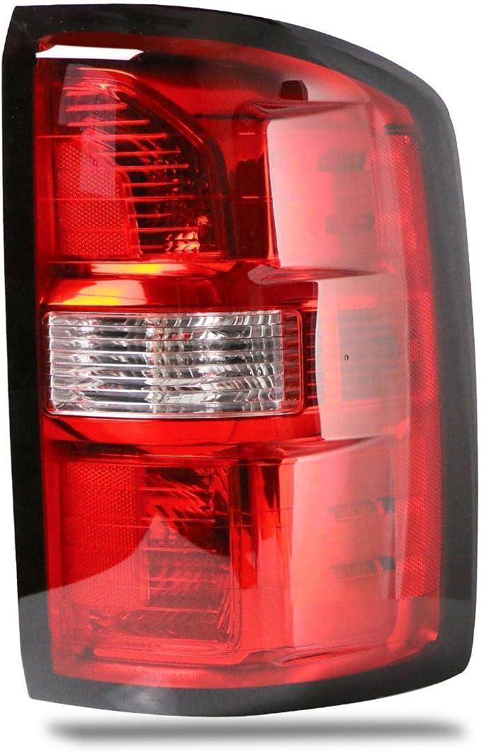 Tail Light Assembly Compatible With 2016 2017 2018 2019 GMC Sierra 1500 2500HD 3500HD Taillight with Bulbs Right Passenger Side Replace Part Number 84288725 Halogen