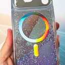 Case-Mate Soap Bubble iPhone 17 Pro Case [Compatible with MagSafe] - Liquid Glitter Phone Case with 12ft Drop Protection - Premium Magnetic Cover for iPhone 17 Pro - Iridescent Waterfall