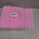 YAOSHENG [100 counts] Jumbo Smoothie Straws, Boba Straws, Disposable Drinking Pink straws (0.47'' wide 9.06" long)