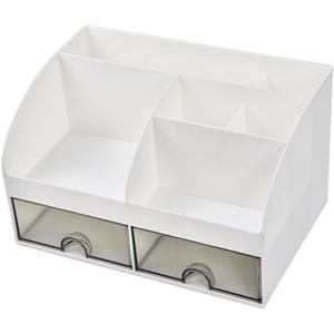 Alipis Transparent Drawer Type Storage Box Indoor Organizer for Stationery Craft Supplies Accessories Easy to Clean and Use for Office Bedroom Bathroom Storage, White 