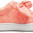 FUNKYMONKEY Girls Sneakers Lightweight Cute Bowknot Casual Walking Shoes for Toddler/Little Kids (Orange)
