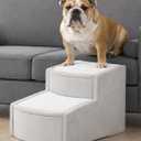 Pet Gear Easy Step II Extra Wide Pet Stairs, 2 Step for Dogs/Cats up to 200 pounds, Removable/Washable Carpet, Easy Assembly (No Tools Required), Sea Salt