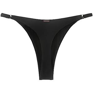 RELLECIGA Women's Adjustable High Cut Thong Bikini Bottom, Smal