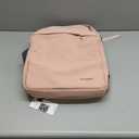 SHRRADOO Travel Laptops Backpack for Women Men, Casual Work Bag 17inch High School College Backpack Airline Approved Backpack for Hiking Business (Pink khaki)