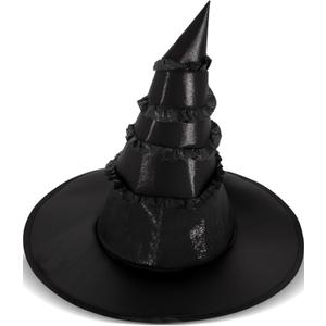 Black Witch Hat Adult Movie Merch Wizard Costume Women Accessories for Party Outfits Halloween