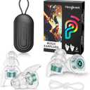 High Fidelity Concert Ear Plugs23dB Noise Reduction, Reusable Hearing Protection for Concerts, Festivals, Musicians,Sports, Tinnitus Relief & Noise Sensitivity (Green)