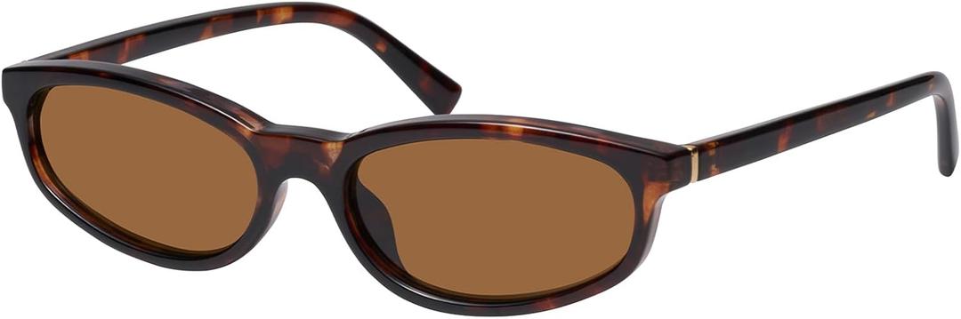 mosanana Retro Cat eye Sunglasses Rectangle Oval Y2k Women 90s Trendy Narrow Small MS52583
