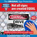 NMC D493RB OSHA Sign, Legend "DANGER - CONSTRUCTION ZONE UNAUTHORIZED PERSONNEL KEEP OUT", 14" Length x 10" Height, Rigid Plastic, Black on White