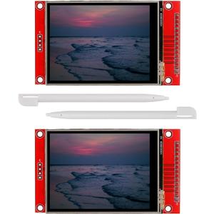 XIITIA 2pcs 2.8" SPI TFT LCD Display Touch Panel ILI9341 240x320 TFT LCD Touch Screen Shield 5V/3.3V STM32 Display Module SPI Serial with Touch Pen