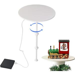 Electric Rotating Christmas Tree Topper Holder, 7.8inch 360 Degree Rotating Christmas Tree Topper Stand for Holiday Decor Universal Spinning Tree Toppers Stabilizer for All Type Decoration