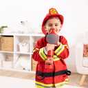 Melissa & Doug Fire Chief Role Play Costume Dress-Up Set, Pretend Play Firefighter Outfit with Realistic Accessories for Kids and Toddlers Ages 3+