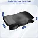 Satin Pillowcase for Zelimun Cervical Pillow, Ergonomic Case, Smooth & Soft Pillowcase, Black Pillow Cover with Zipper