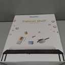 Nxconsu Cabinet Shelf Expandable Organizer Riser Rack for Kitchen Pantry Cupboard Under Sink Countertop Home Organization Extra Storage Space Saver Heavy Duty Metal Edgeless Design Black Large (10D * 14.56-24.6W * 8.46H)