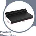 SNOGSWOG 10X4.3 Inch Slatwall Shelves Set of 20, Metal Slat Wall Shelves Accessories, Black Flat Display Shelves for Slat, Metal Retail Display for Storage and Organization