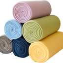 Fleece Throw Blankets Lightweight Warm Soft Cozy Pet-Friendly Bulk Fleece Throw Blanket Solid for Home Bed, Sofa, Office, Gifts, Outdoor (Assorted 1, Pack of 6-50 x 60 inch)